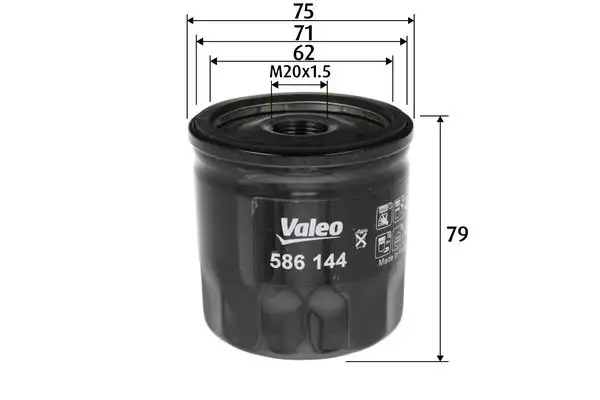 VALEO 586144 Yağ Filtresi