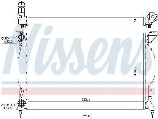 NISSENS 60304A Radyatör 8E0121251A