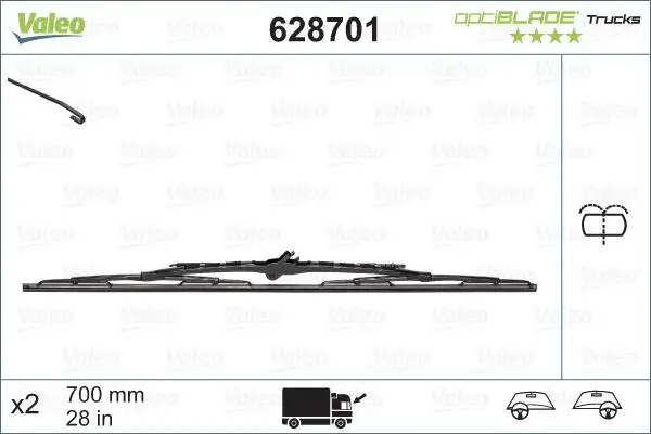 VALEO 628701 Silecek Süpürgesi (Tek)