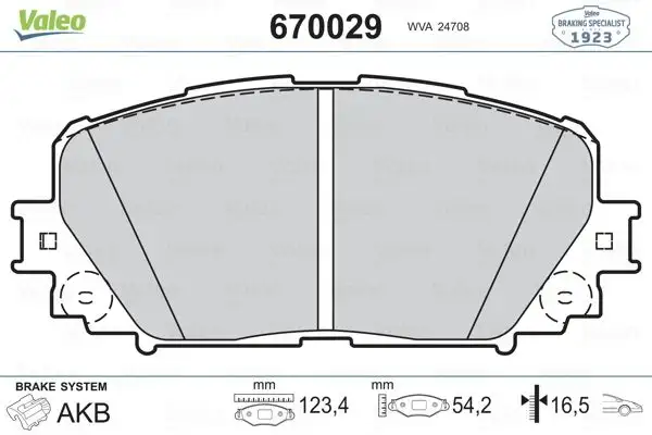 VALEO 670029 Ön Fren Balatası