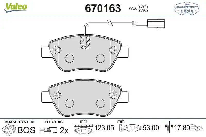 VALEO 670163 Ön Fren Balatası