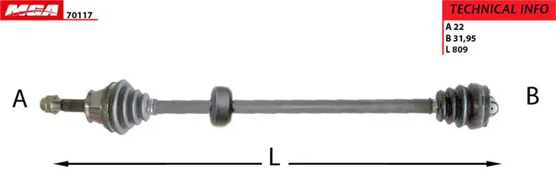 MGA 70117 Ön Aks (Sağ) 46307899