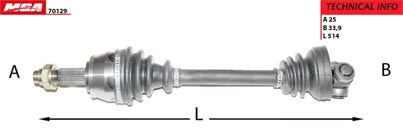 MGA 70129 Ön Aks (Sağ) 46308522