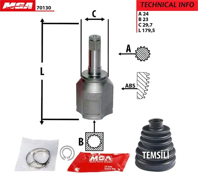 MGA 70130 Aks Kafası (Sol İç) 55197729