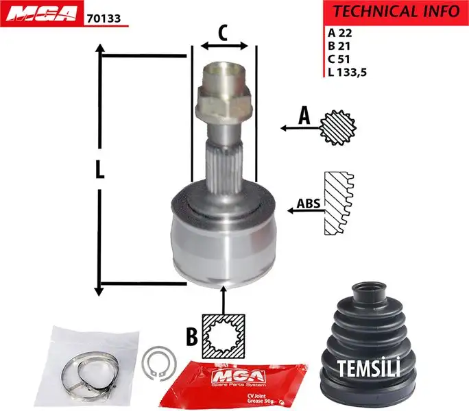 MGA 70133 Aks Kafası (Dış) 46307889