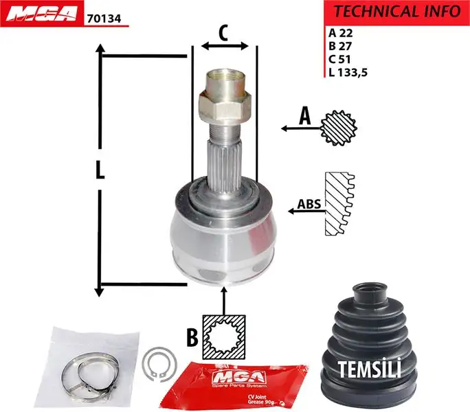 MGA 70134 Aks Kafası (Dış) 1603403