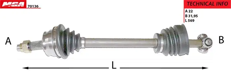 MGA 70136 Ön Aks (Sol) 7694584