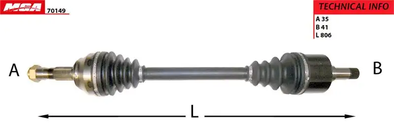 MGA 70149 Ön Aks (Sol) 3272PG