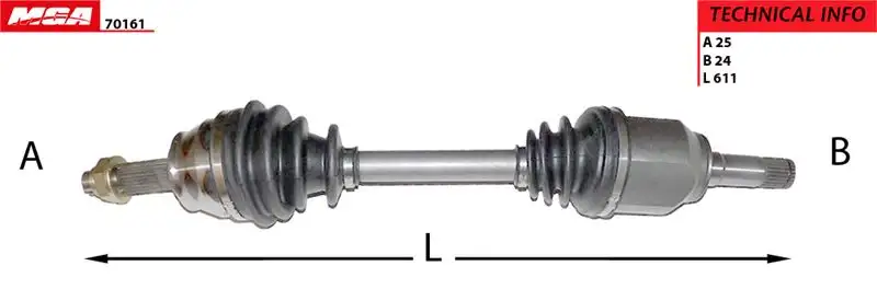 MGA 70161 Ön Aks (Sol) 46307674