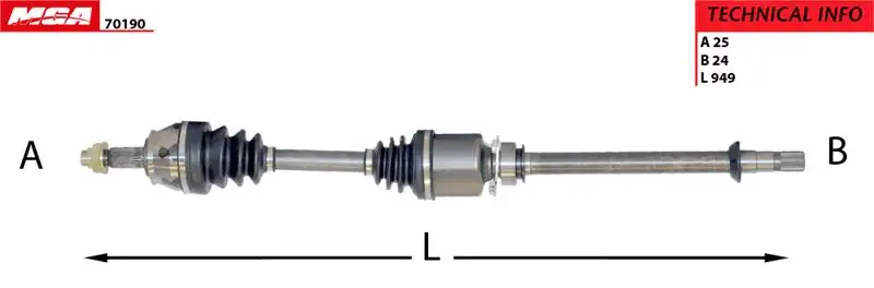 MGA 70190 Ön Aks (Sağ) 51816768
