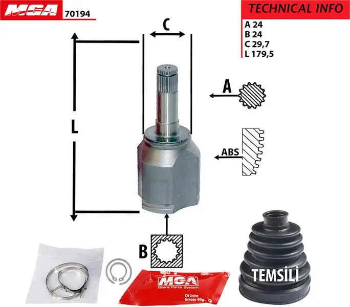 MGA 70194 Aks Kafası (Sol İç) 55207525