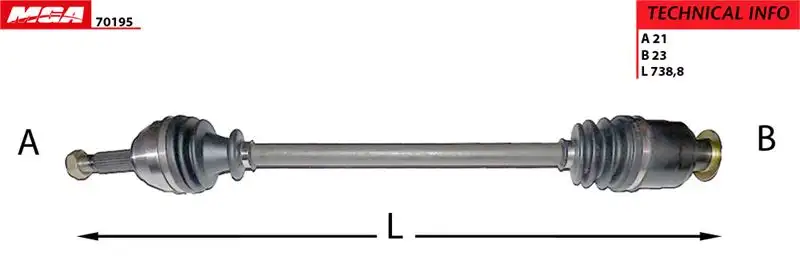 MGA 70195 Ön Aks (Sağ) 7701349972