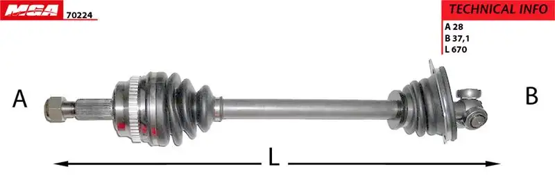 MGA 70224 Ön Aks (Sol) 7700102978