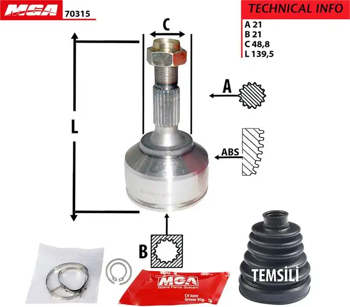 MGA 70315 Aks Kafası (Dış) 3272E5