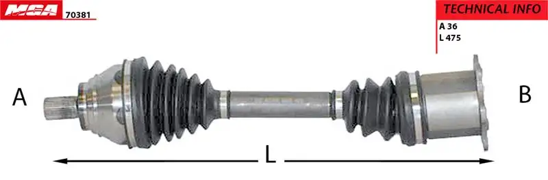 MGA 70381 Ön Aks (Sol) 1K0407271NT