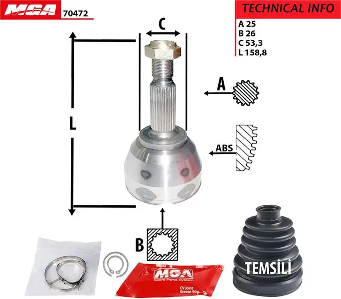 MGA 70472 Aks Kafası (Dış) 4512587
