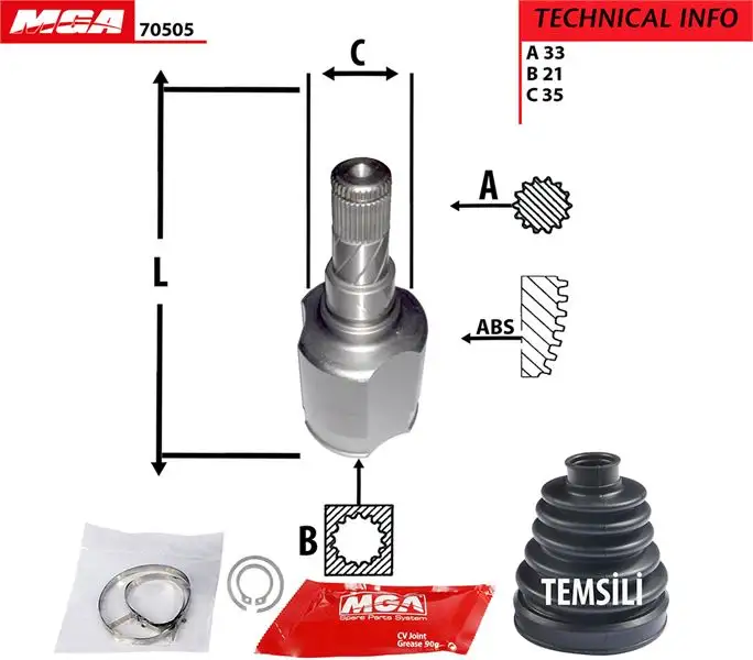 MGA 70505 Aks Kafası (İç) 3815A014
