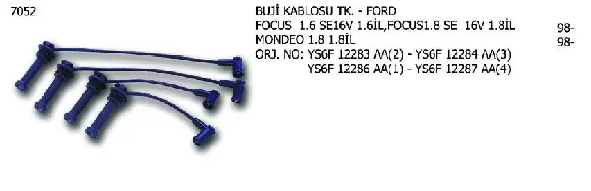 ÜNÜVAR 7052 Buji Kablosu