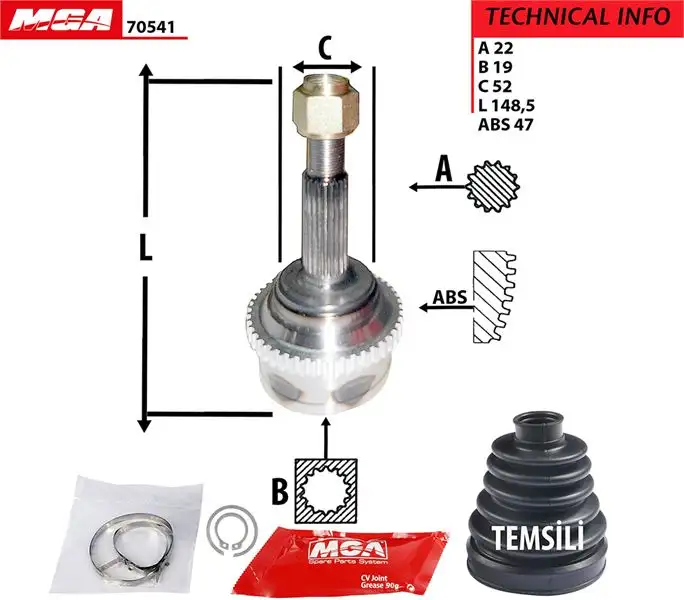MGA 70541 Aks Kafası (Dış) 96348782