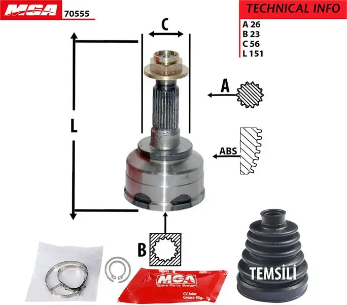 MGA 70555 Aks Kafası (Dış) 716028