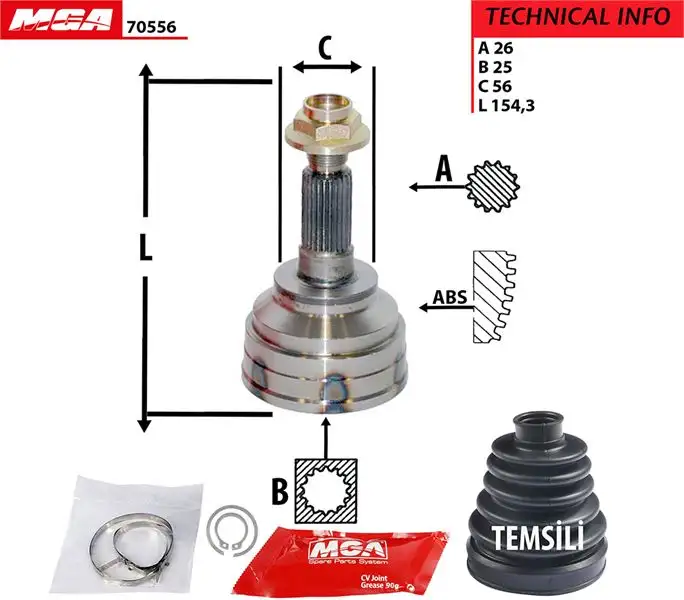 MGA 70556 Aks Kafası (Dış) G0332560D