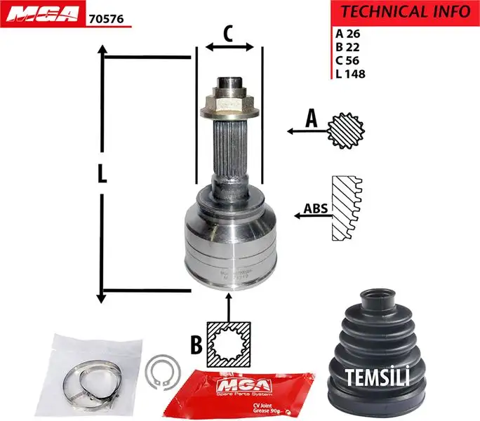 MGA 70576 Aks Kafası (Dış) 0K20225400