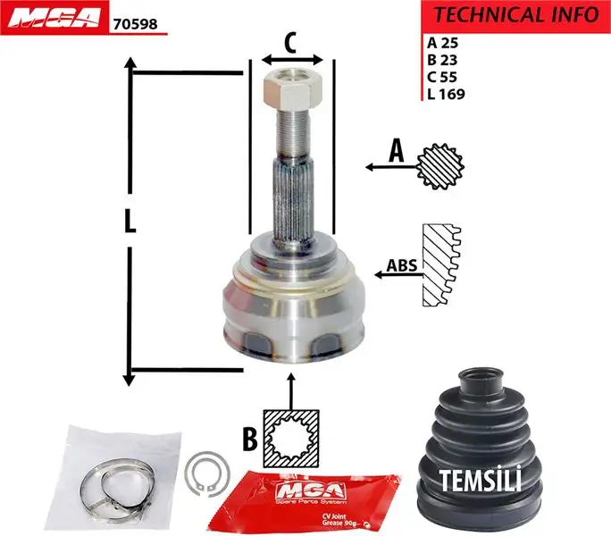 MGA 70598 Aks Kafası (Dış) 391010M905