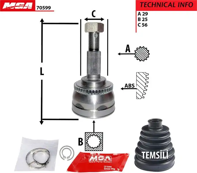 MGA 70599 Aks Kafası (Dış)