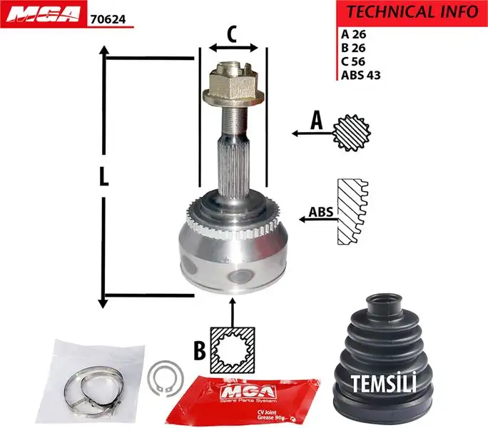 MGA 70624 Aks Kafası (Dış) 8251531