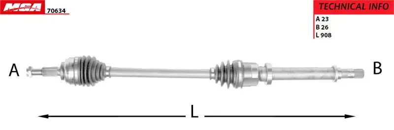 MGA 70634 Ön Aks (Sağ) 391000926R