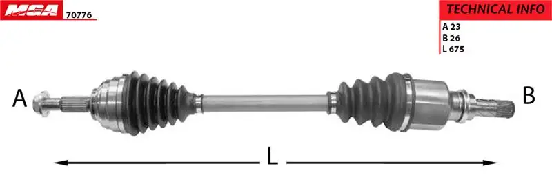 MGA 70776 Ön Aks (Sol) 8200356803