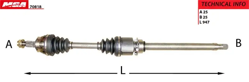 MGA 70818 Ön Aks (Sağ) 51785060