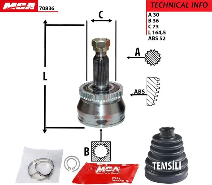 MGA 70836 Aks Kafası (Dış)