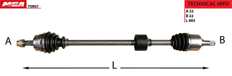 MGA 70867 Ön Aks (Sağ) 51807675