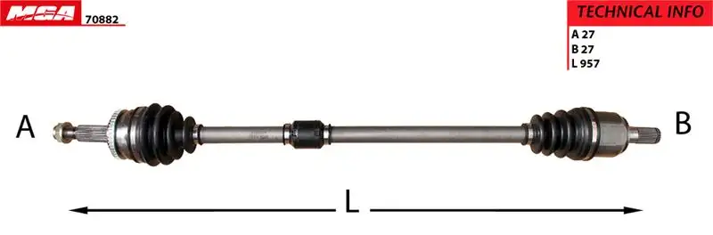 MGA 70882 Ön Aks (Sağ) 495013X100