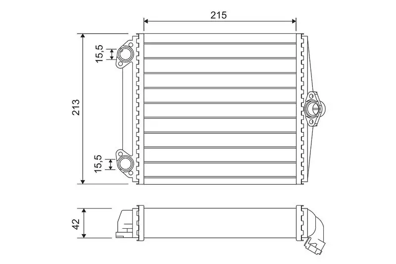 VALEO 734637 Kalorifer Radyatörü A0028355301