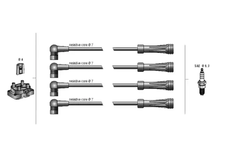 DODUCO 7682 Buji Kablosu