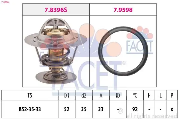 FACET 7.8396 Termostat