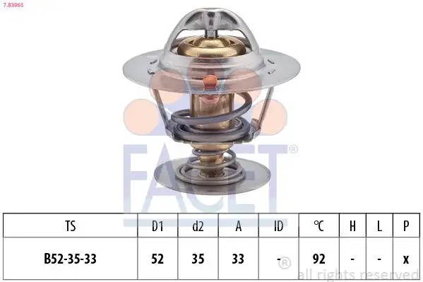 FACET 7.8396S Termostat
