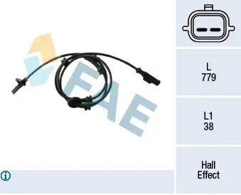 FAE 78437 ABS Hız Sensörü (Ön) 8200735314