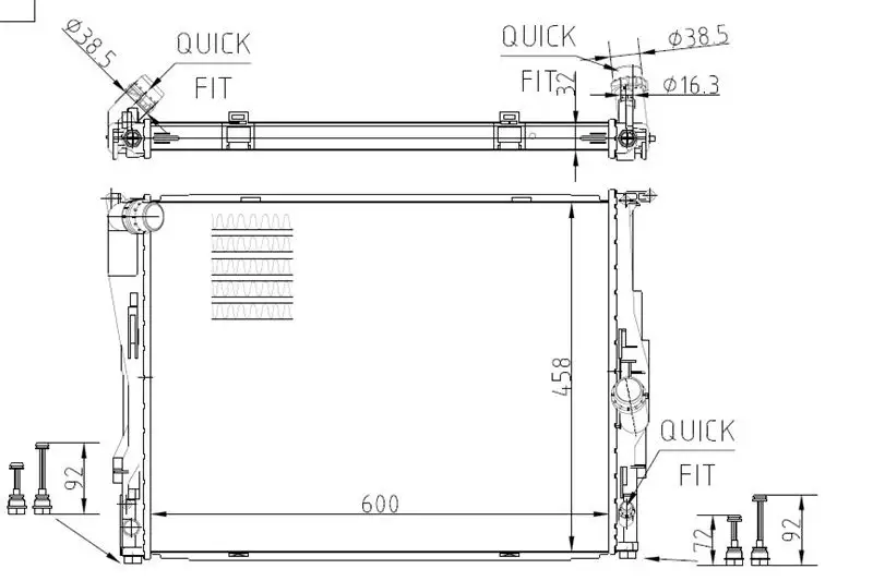 MGA 80504 Radyatör 17117562079