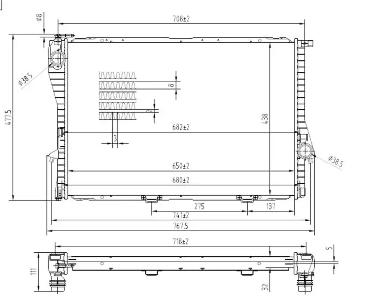 MGA 80518 Radyatör 17111436060