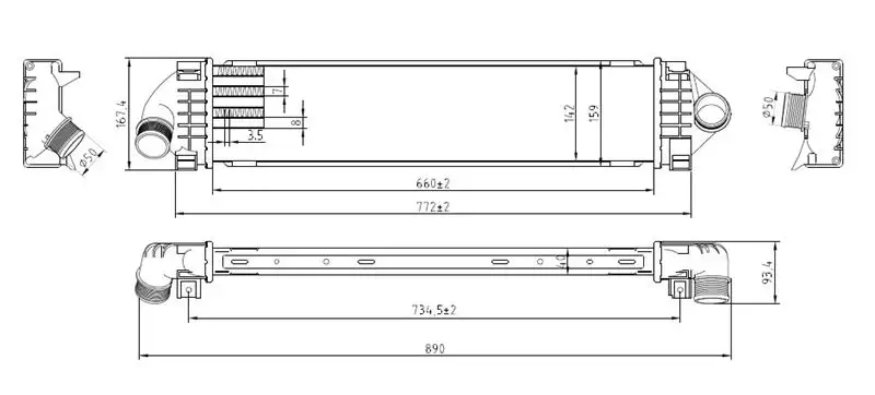 MGA 80525 Turbo Radyatörü 6G919L440FE