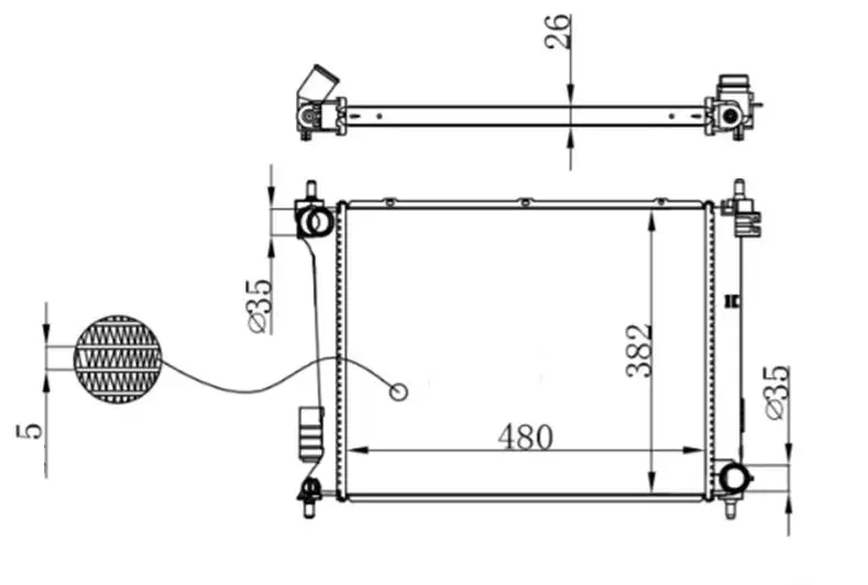 MGA 80630 Radyatör 253101J200