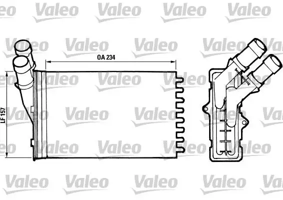 VALEO 812005 Kalorifer Radyatörü 96103384