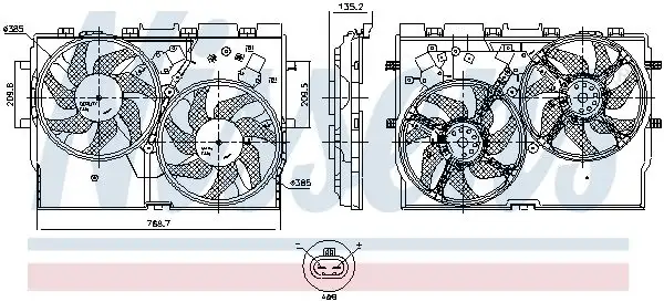 NISSENS 850004 Fan Motoru