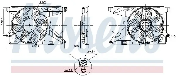 NISSENS 850124 Fan Motoru 95301358
