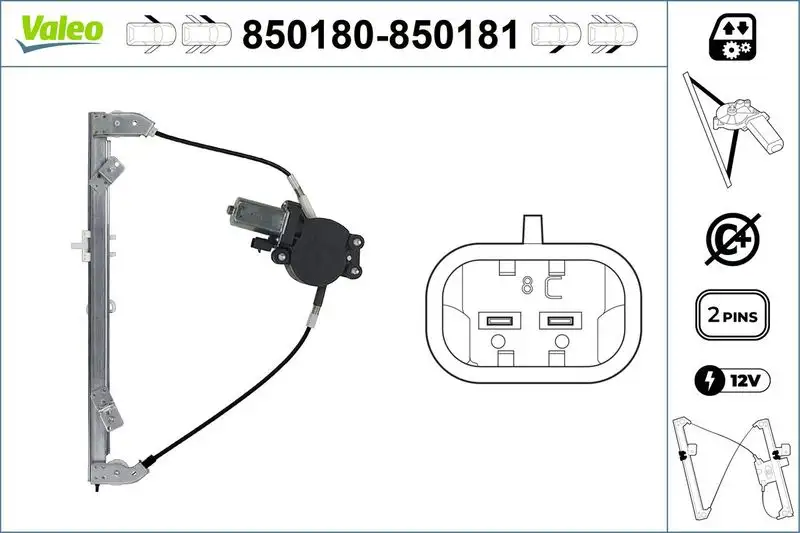 VALEO 850180 Ön Cam Krikosu (Sol) 51846385