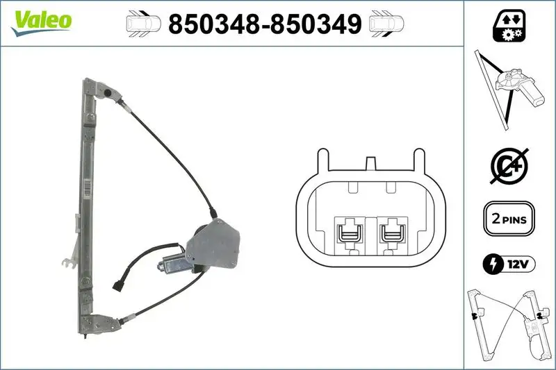 VALEO 850348 Ön Cam Krikosu (Sol) 7700834347