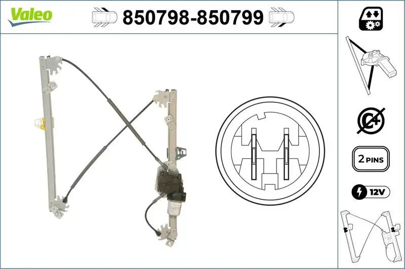 VALEO 850798 Ön Cam Krikosu (Sol) 8200075940